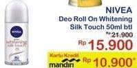 Promo Harga NIVEA Deo Roll On Whitening Silk Touch 50 ml - Indomaret