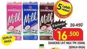 Promo Harga DIAMOND Milk UHT All Variants 200 ml - Superindo