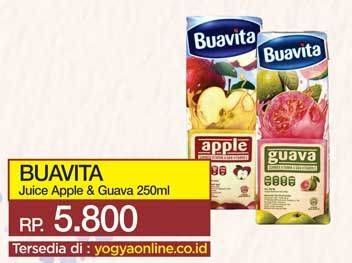 Promo Harga BUAVITA Fresh Juice Apple, Guava 250 ml - Yogya