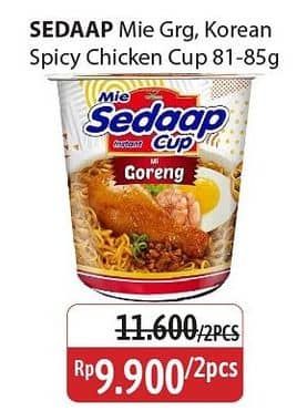 Promo Harga Sedaap Mie Cup/Sedaap Korean Spicy  - Alfamidi