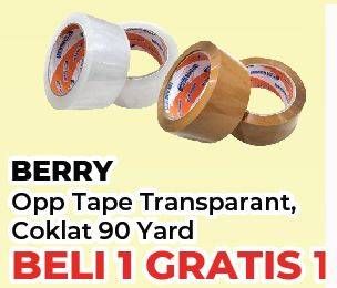 Promo Harga Berry Opp Tape Coklat, Transparant  - Yogya