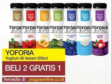 Promo Harga YOFORIA Yoghurt All Variants 200 ml - Yogya