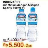 Promo Harga INDOMARET Air Minum Dengan Oksigen Sporty 600 ml - Indomaret