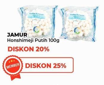 Promo Harga Jamur Honshimeji Putih 100 gr - Yogya