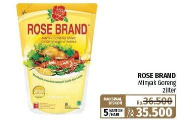 Promo Harga Rose Brand Minyak Goreng 2000 ml - Lotte Grosir