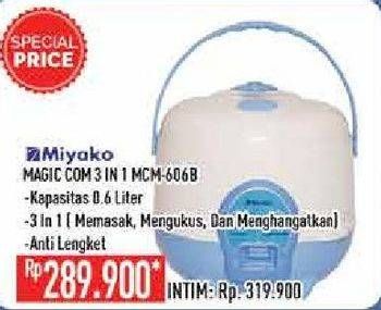 Promo Harga MIYAKO MCM-606 B Magic Com  - Hypermart