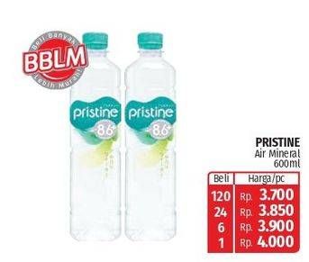 Promo Harga PRISTINE 8 Air Mineral 600 ml - Lotte Grosir