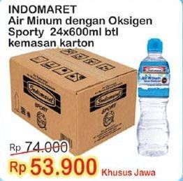 Promo Harga INDOMARET Air Minum Dengan Oksigen per 24 botol 600 ml - Indomaret