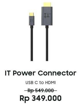 Promo Harga IT. Power Connector USB C to HDMI Cable  - Erafone