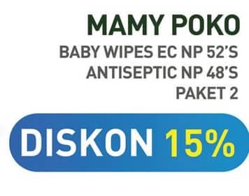 Promo Harga Mamy Poko Baby Wipes Antiseptik - Non Fragrance, Reguler - Non Fragrance 48 pcs - Hypermart