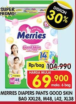 Promo Harga Merries Pants Good Skin XXL28, M48, L42, XL38 42 pcs - Superindo