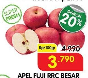 Promo Harga Apel Fuji RRC Besar per 100 gr - Superindo