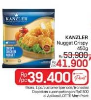 Promo Harga Kanzler Chicken Nugget Crispy 450 gr - LotteMart