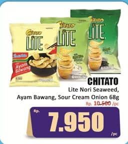 Promo Harga Chitato Lite Snack Potato Chips Seaweed, Ayam Bawang, Sour Cream Onion 68 gr - Hari Hari