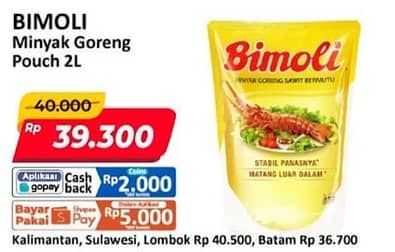 Promo Harga Bimoli Minyak Goreng 2000 ml - Alfamart