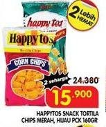 Promo Harga HAPPY TOS Tortilla Chips Merah, Hijau 160 gr - Superindo