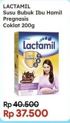 Promo Harga LACTAMIL Pregnasis Susu Bubuk Ibu Hamil Cokelat 200 gr - Indomaret