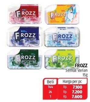 Promo Harga FROZZ Candy All Variants 15 gr - Lotte Grosir