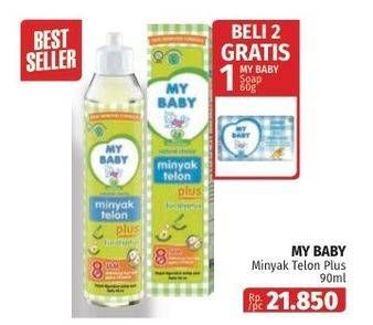 Promo Harga My Baby Minyak Telon Plus 90 ml - Lotte Grosir