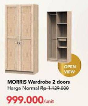 Promo Harga MORRIS Wardrobe 2 Doors  - Carrefour