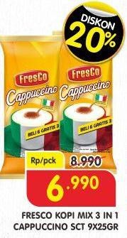 Promo Harga Fresco Cappuccino per 9 sachet 25 gr - Superindo