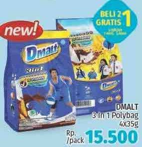 Promo Harga DMALT 3in1 per 4 sachet 35 gr - LotteMart