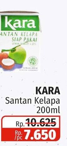 Promo Harga KARA Coconut Cream (Santan Kelapa) 200 ml - Lotte Grosir