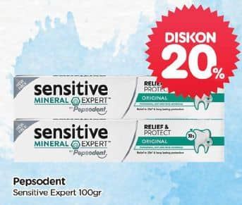 Promo Harga Pepsodent Pasta Gigi Sensitive Expert 100 gr - TIP TOP