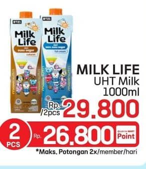 Promo Harga Milk Life UHT 1000 ml - LotteMart