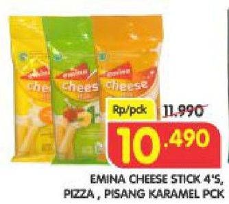 Promo Harga EMINA Cheese Stick Original, Pisang Karamel, Pizza  - Superindo
