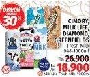 CIMORY, MILK LIFE, DIAMOND, GREENFIELDS Fresh Milk 948-1000ml