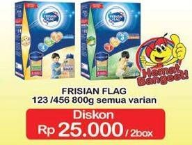 Promo Harga FRISIAN FLAG 123 Jelajah / 456 Karya All Variants per 2 box 800 gr - Indomaret