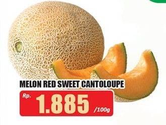 Promo Harga Melon Red Sweet Cantalope per 100 gr - Hari Hari