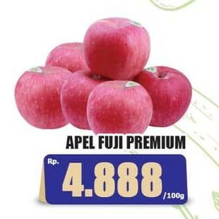 Promo Harga Apel Fuji Premium per 100 gr - Hari Hari