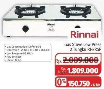 Promo Harga RINNAI RI-2RSP  - Lotte Grosir