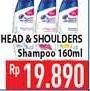 Promo Harga HEAD & SHOULDERS Shampoo 160 ml - Hypermart