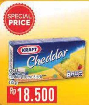 Promo Harga KRAFT Cheese Cheddar Block 165 gr - Hypermart