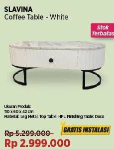 Promo Harga Courts Slavina Coffee Table White  - COURTS