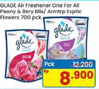 Promo Harga Glade One For All Peony Berry Bliss, Exotic Flower 70 gr - Indomaret