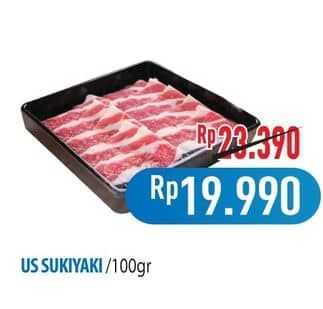 Promo Harga Sapi Sukiyaki US per 100 gr - Hypermart