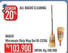 Promo Harga BAGUS Micromate Stripe Mop Set 1 pcs - Hypermart