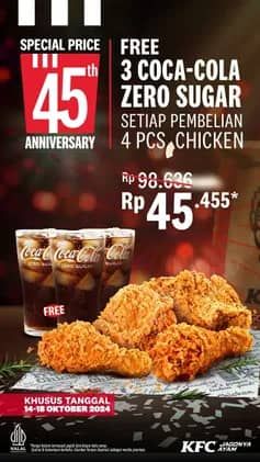 Promo KFC Setiap Pembelian 4 pcs Chicken