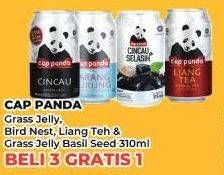 Promo Harga Cap Panda Minuman Kesehatan Cincau, Sarang Burung, Liang Teh, Cincau Selasih 310 ml - Yogya