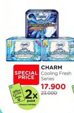 Promo Harga Charm Extra Comfort Cooling Fresh  - Watsons