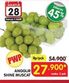 Promo Harga Anggur Shine Muscat  - Superindo