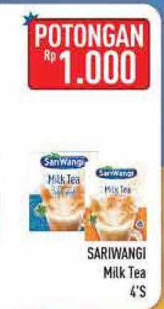 Promo Harga Sariwangi Milk Tea 4 pcs - Hypermart