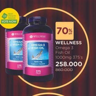 Promo Harga WELLNESS Omega 3 375 pcs - Watsons