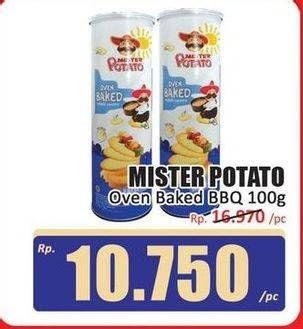 Promo Harga Mister Potato Snack Crisps BBQ 100 gr - Hari Hari