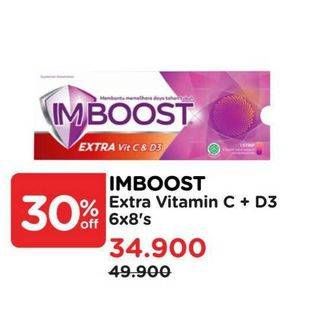 Promo Harga Imboost Multivitamin Tablet Extra Vit C D3 8 pcs - Watsons