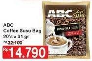 Promo Harga ABC Kopi per 20 pcs 31 gr - Hypermart